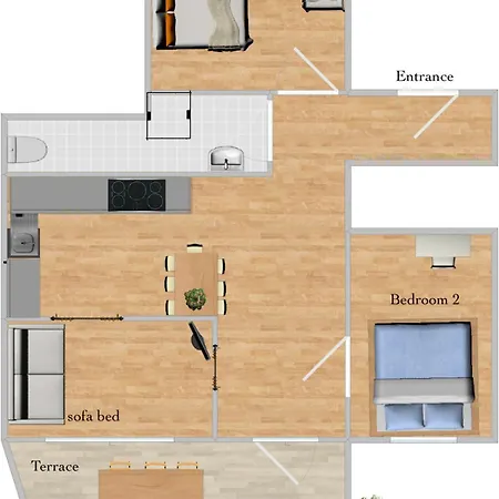 Apartment Superhosts Zentrum - 2xparkplatz - Terrasse - King-bett *
